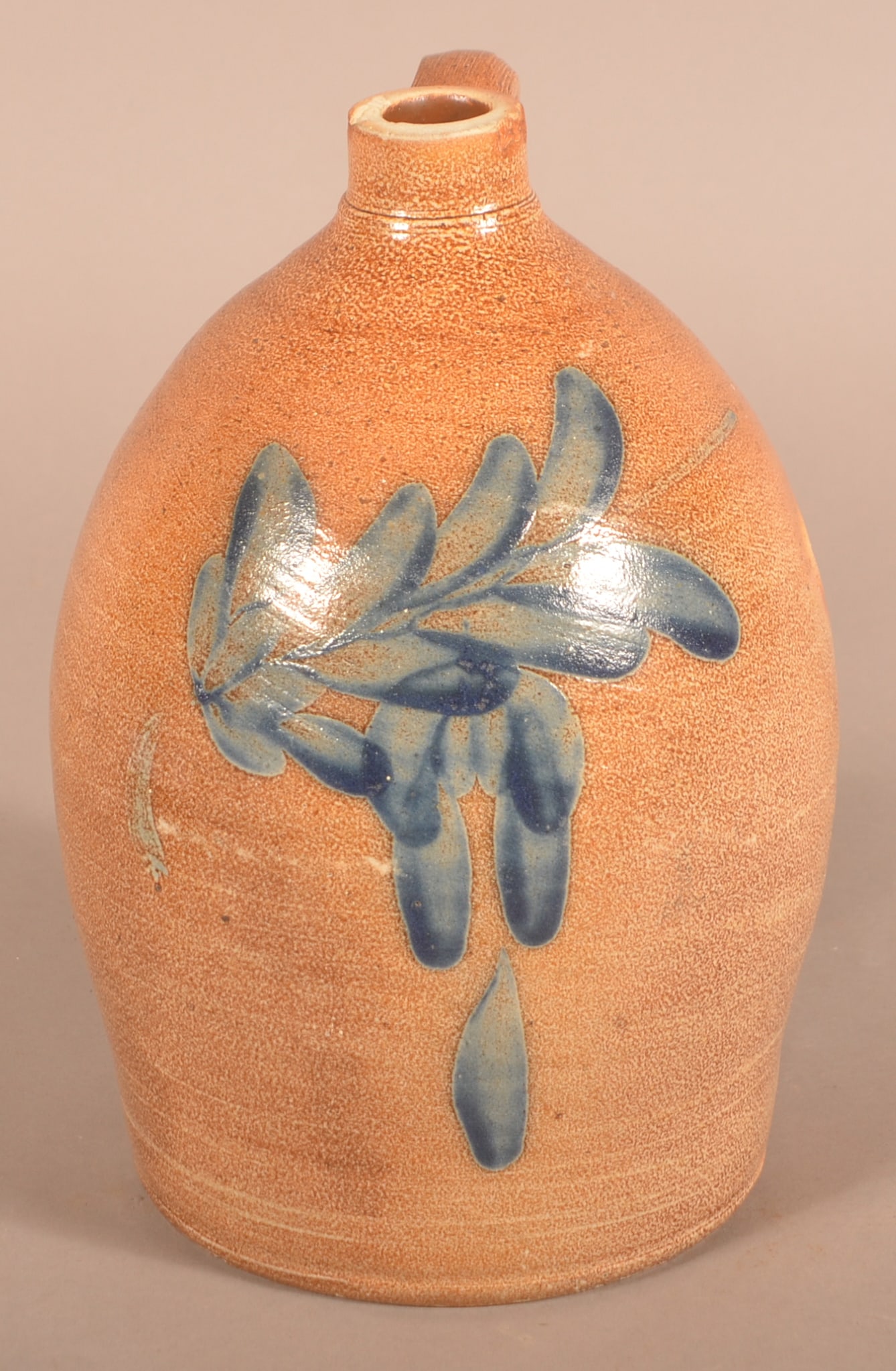 Unsigned Stoneware Jug with Floral Decoration. (1 of 3)