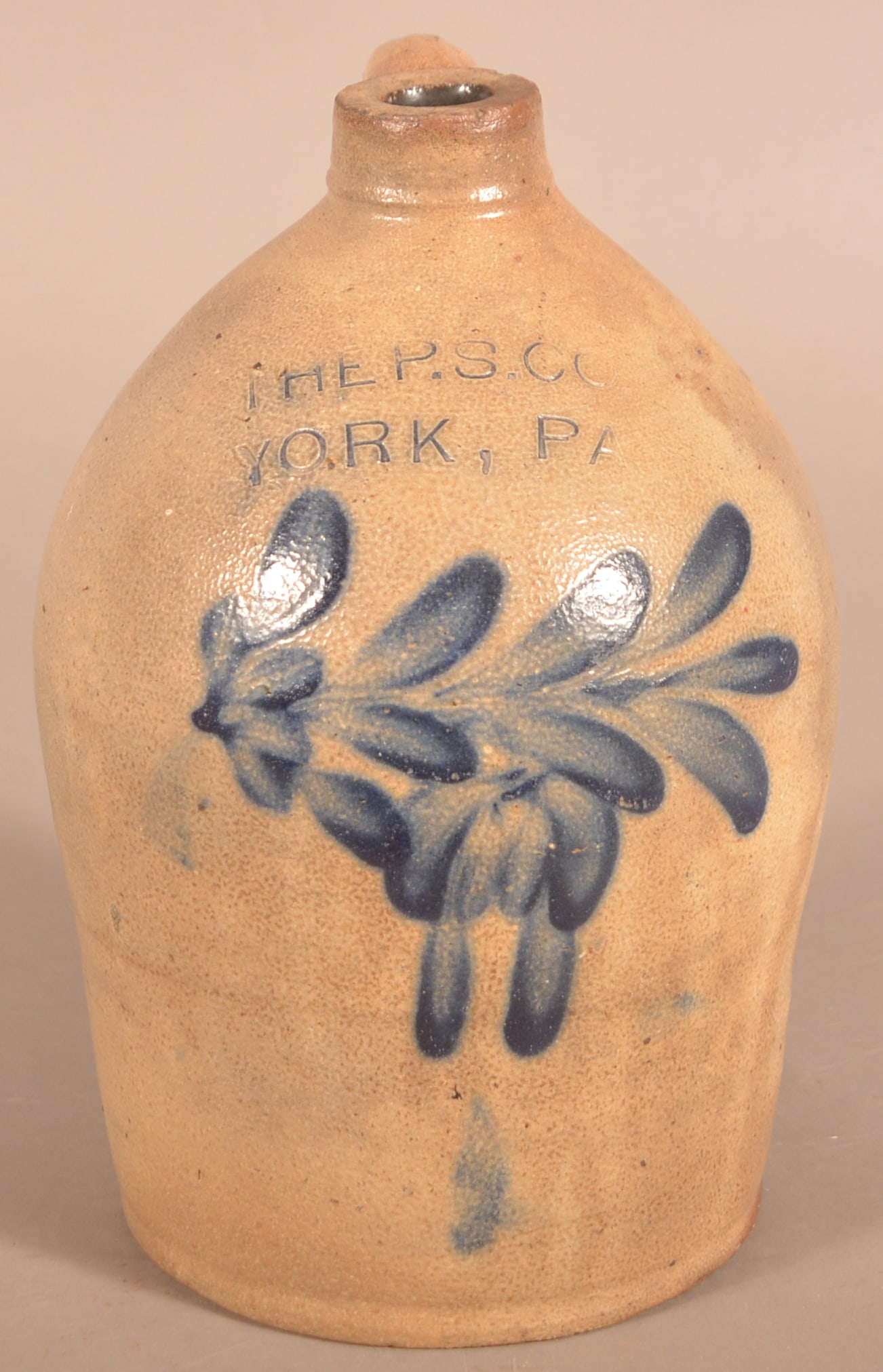 "P. S. Co., York, PA" (Pfaltzgraff) Stoneware Jug. (1 of 3)