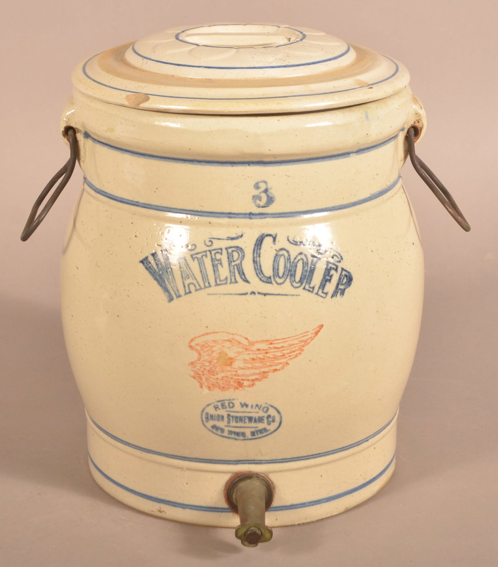 Red Wing Union Stoneware 3-Gallon Water Cooler. (1 of 4)