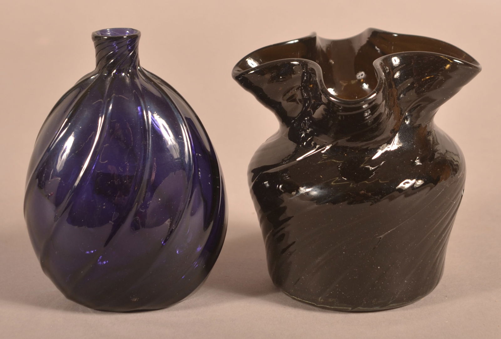 Two Pieces of Blown Glass. (1 of 3)