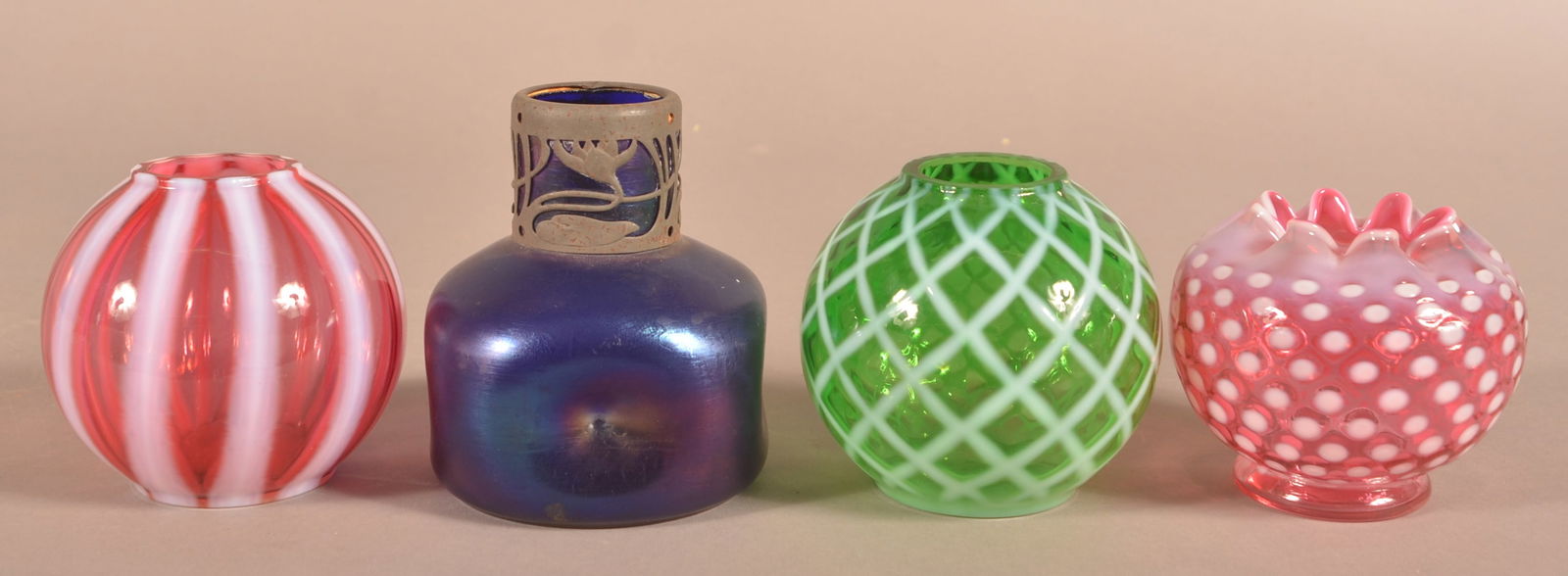 Four Various Art Glass Vases. (1 of 3)