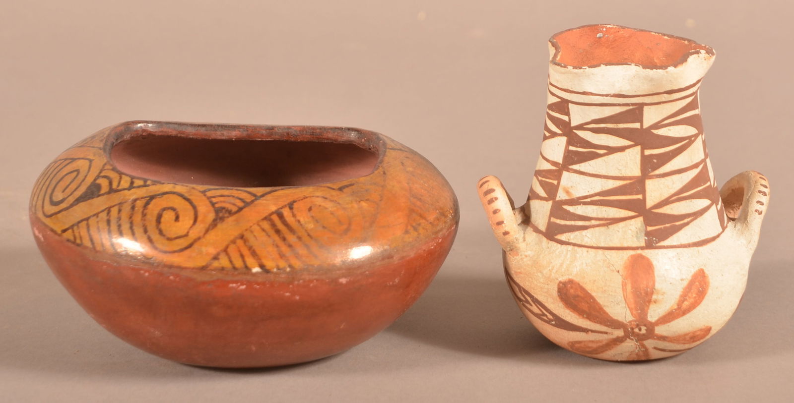 Two Native American Pottery Vessels. (1 of 3)