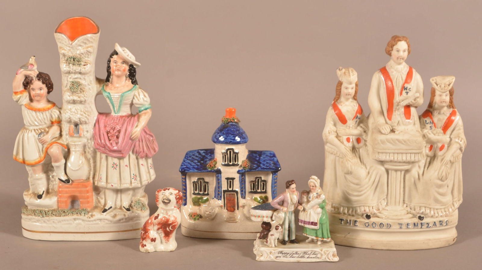 Five Various Staffordshire Items. (1 of 4)