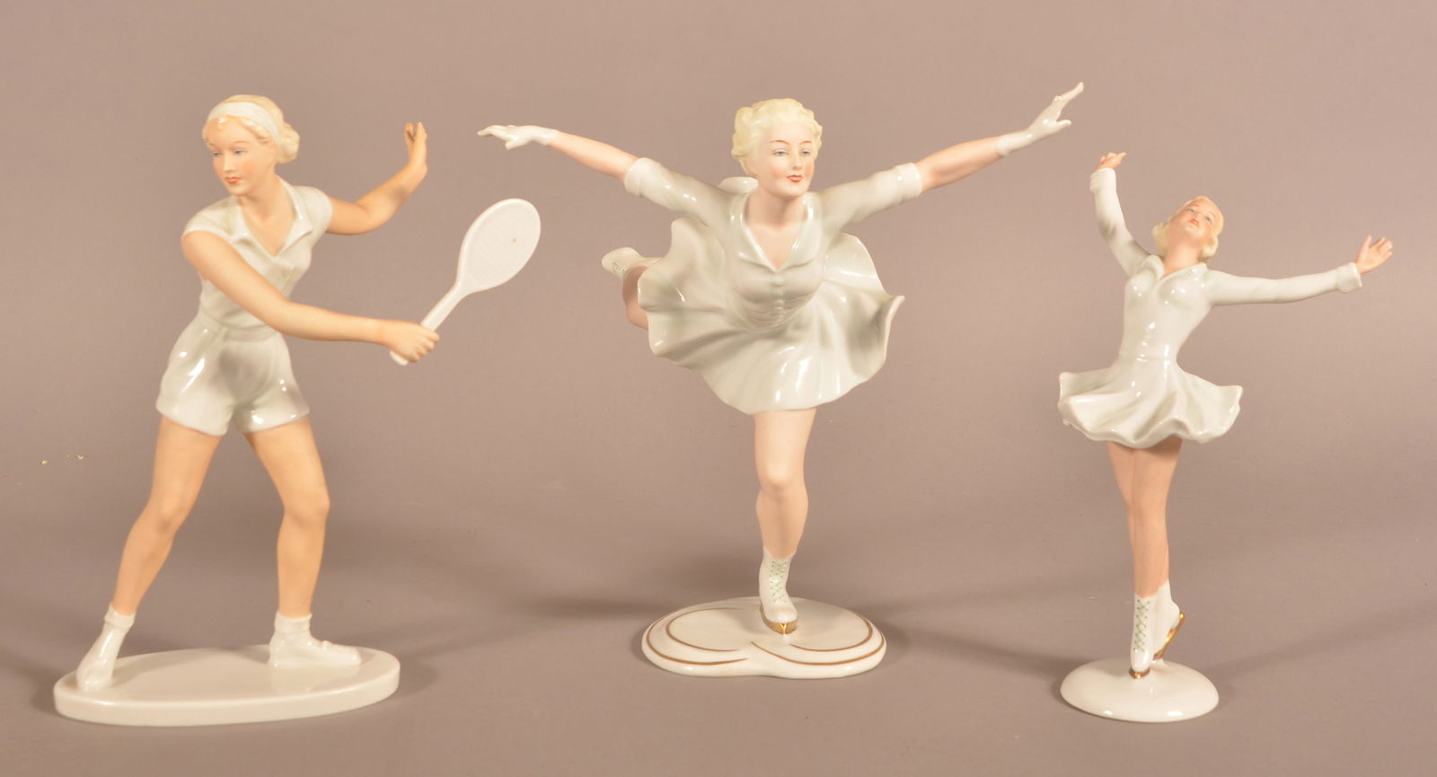 Three German Schaubach Kunst Porcelain Figurines. (1 of 4)