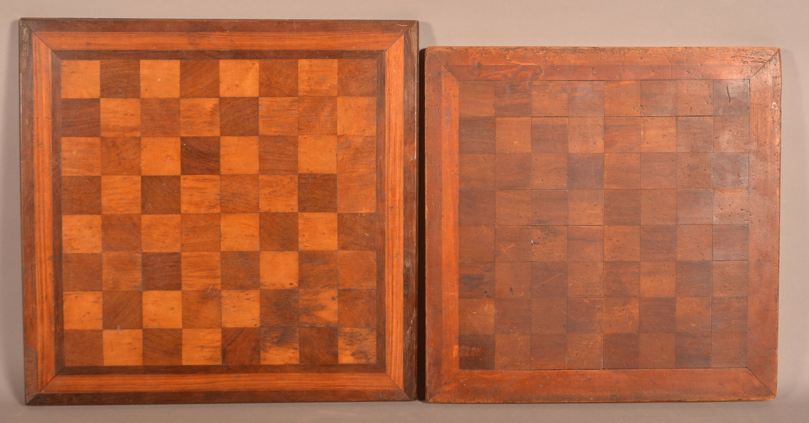 Two Antique Inlaid Wood Game Boards. (1 of 3)