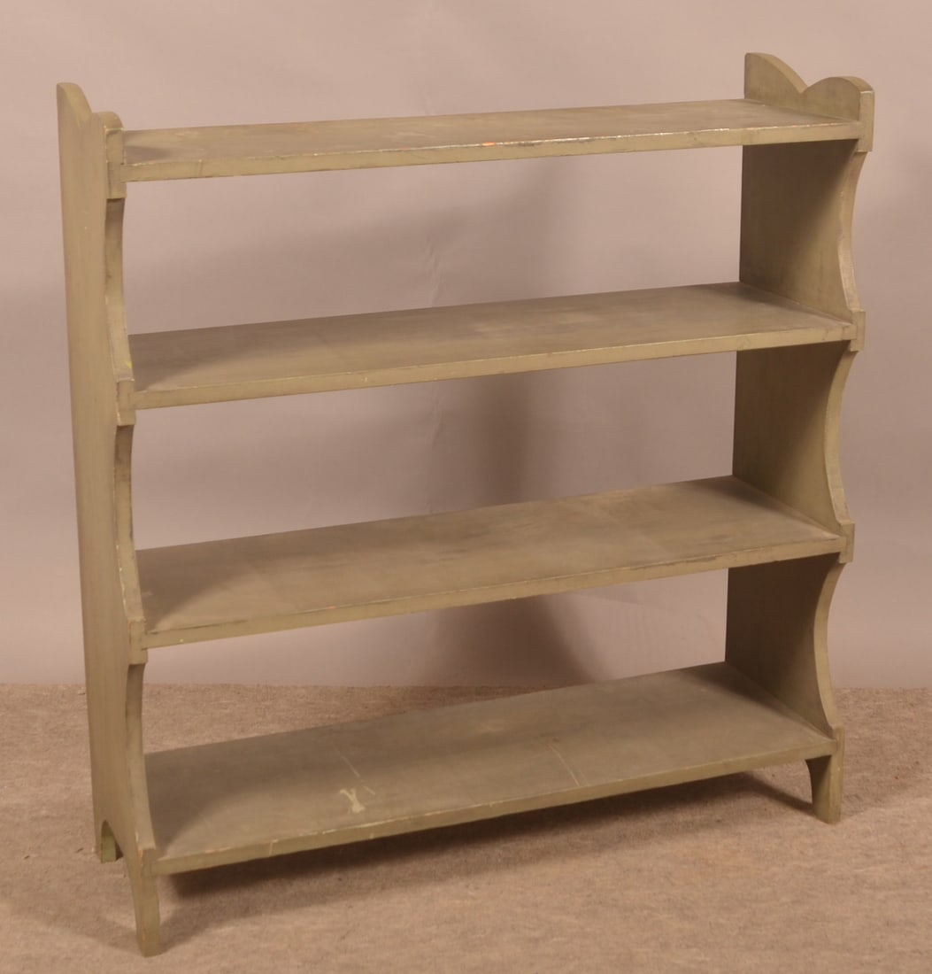 Vintage Green-Painted Softwood Bucket Bench. (1 of 4)