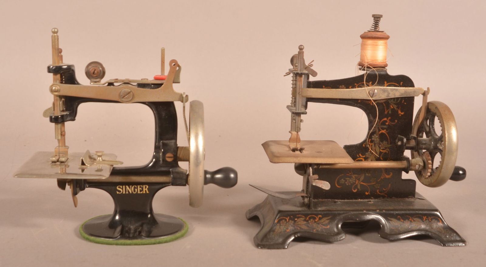 Two Antique Child's Sewing Machines. (1 of 4)