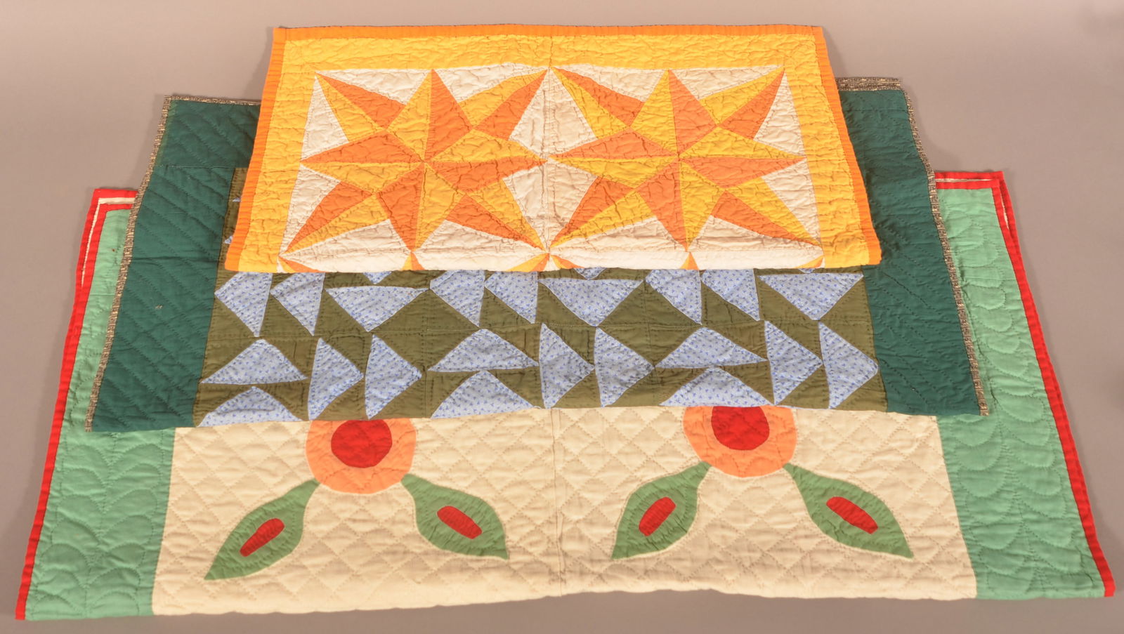 Three Antique/Vintage Patchwork Crib Quilts. (1 of 5)