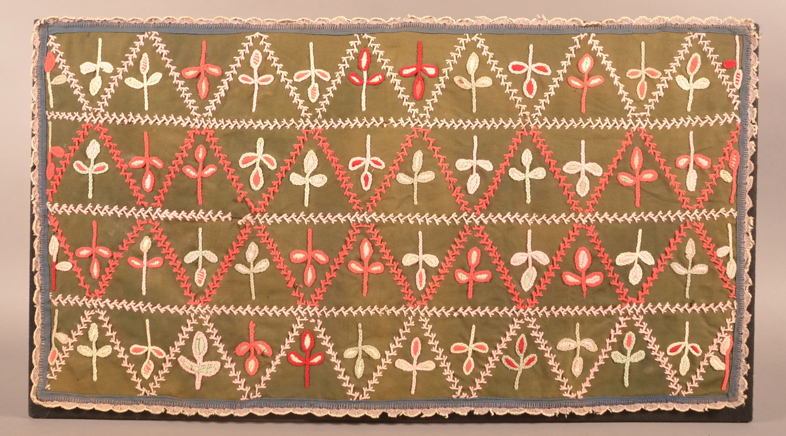 Vintage Mennonite Yarn Work Area Rug. (1 of 3)