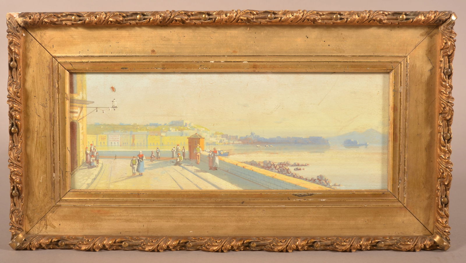 Italian Watercolor on Paper Village Scene. (1 of 4)