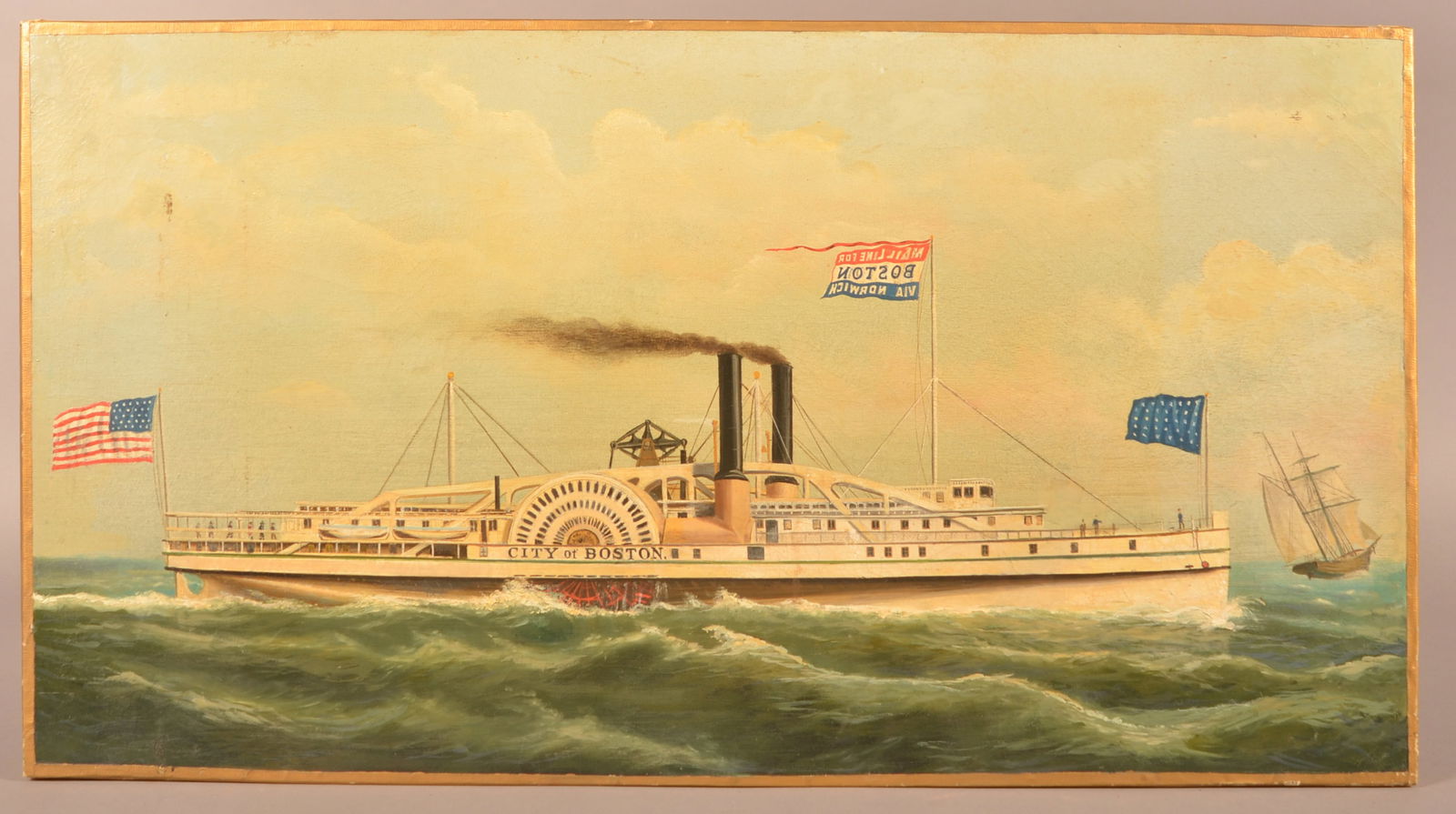 Frederick (Fred) Pansing Steamship Painting. (1 of 4)