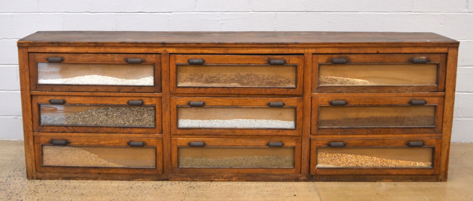 Antique Oak Country Store Seed Cabinet. (1 of 6)