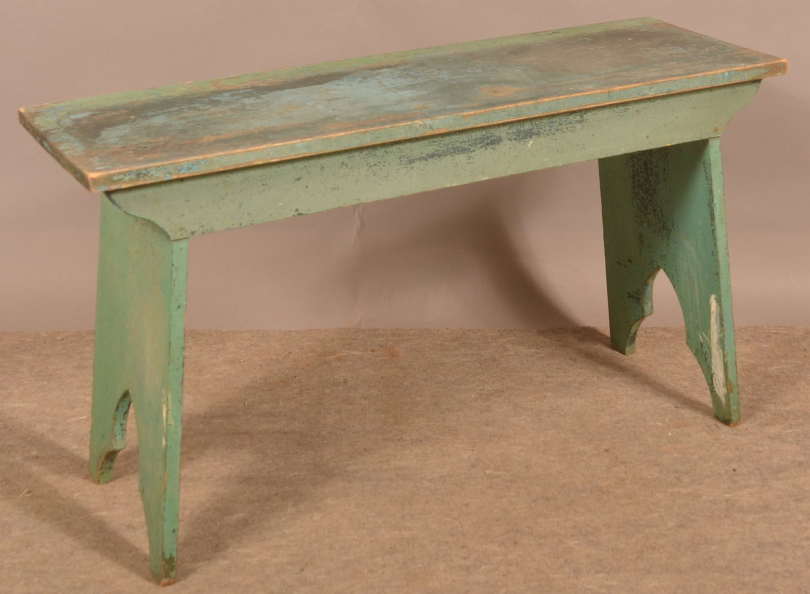 Antique Painted Softwood Bench. (1 of 3)