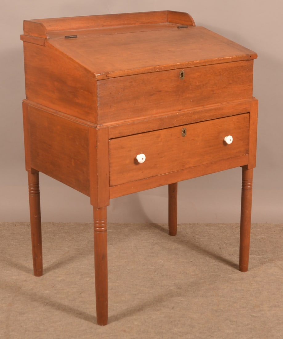 PA Sheraton Softwood Schoolmaster's Desk. (1 of 5)
