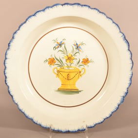 Leeds Blue Feather-Edge Soft Paste China Charger.