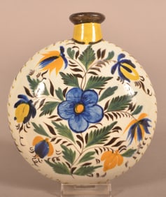 Rare Leeds Soft Paste China Canteen-Form Flask.