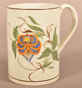 Leeds Soft Paste 5-Color Floral-Decorated Mug.