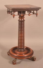 Antique Mahogany Stick & Ball Parlor Stand.