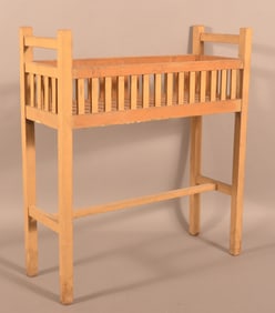 Mission-Style Butterscotch-Painted Wood Fernery.