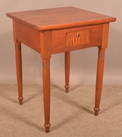 Pennsylvania Sheraton Cherry 1-Drawer Stand.