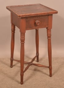 Pennsylvania Sheraton Mixed-Wood 1-Drawer Stand.