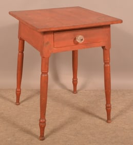 Pennsylvania Sheraton Mixed-Wood 1-Drawer Stand.