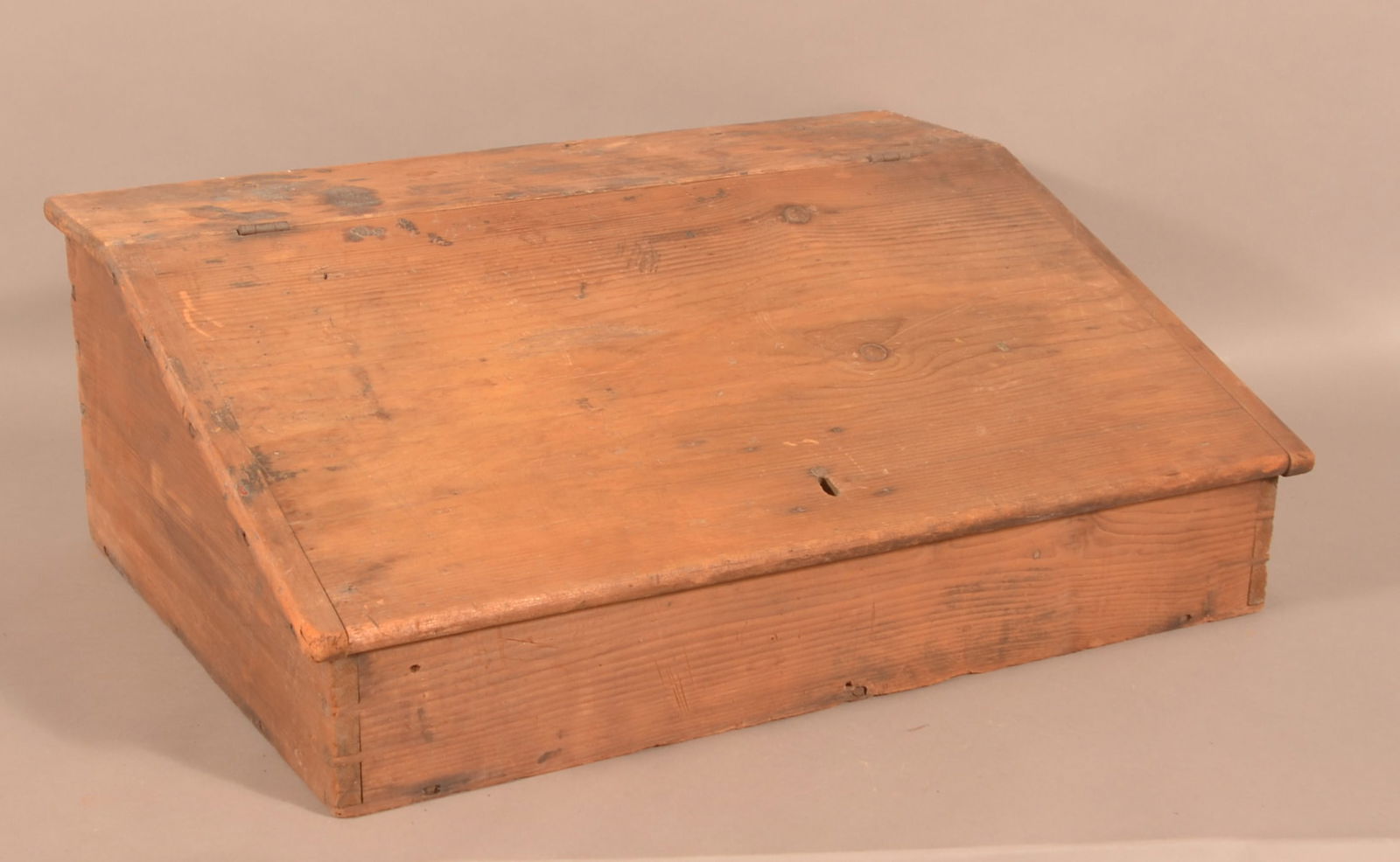 PA 19th C. Softwood Slant-Lid Table-Top Desk. (1 of 4)
