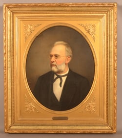 F. Spang Oil on Canvas Portrait Painting.