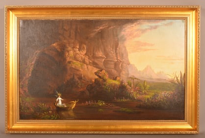 After Thomas Cole Oil "Voyage of Life" Painting.