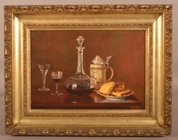 S. B. Shiley Oil on Canvas Still Life Painting.