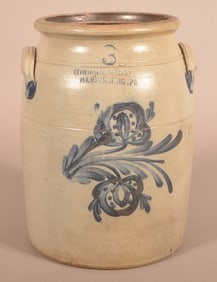 Cowden & Wilcox 3-Gallon Stoneware Jar.