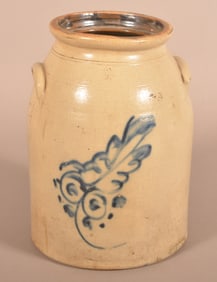Unsigned 19th Century 3-Gallon Stoneware Jar.