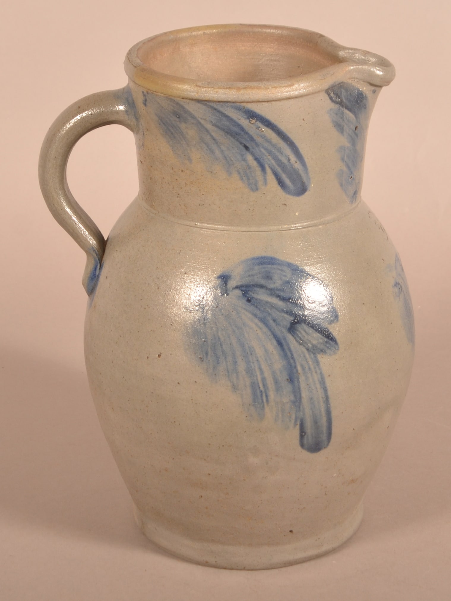Stoneware 2-Gal. Pitcher with Foliate Decoration. (1 of 6)