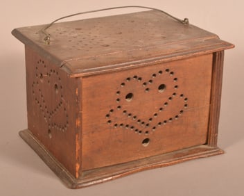 Pennsylvania 19th Century Walnut Foot Warmer.