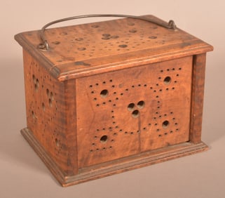 Pennsylvania 19th Century Tiger Maple Foot Warmer.