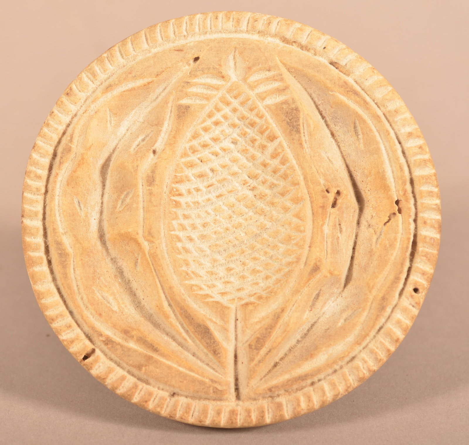 Pennsylvania 19th C. Turned Softwood Butter Print. (1 of 4)