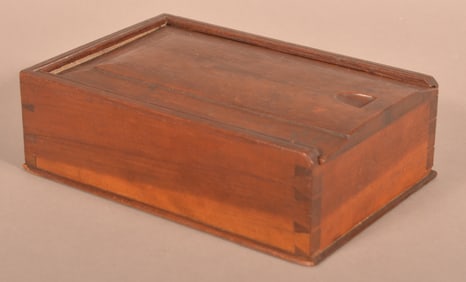 Pennsylvania 19th C. Cherry Slide-Lid Spice Box.