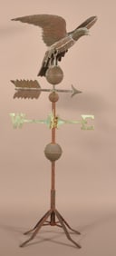 Dimensional Copper Spreadwing Eagle Weathervane.