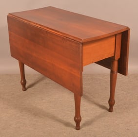 Pennsylvania Sheraton Cherry Drop-Leaf Table.