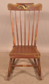 PA 19th Century Spindle-Back Nanny's Rocker.