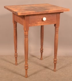 PA Sheraton Softwood Pin-Top 1-Drawer Stand.