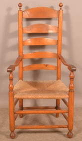 Pennsylvania 18th Century Ladder-Back Armchair.