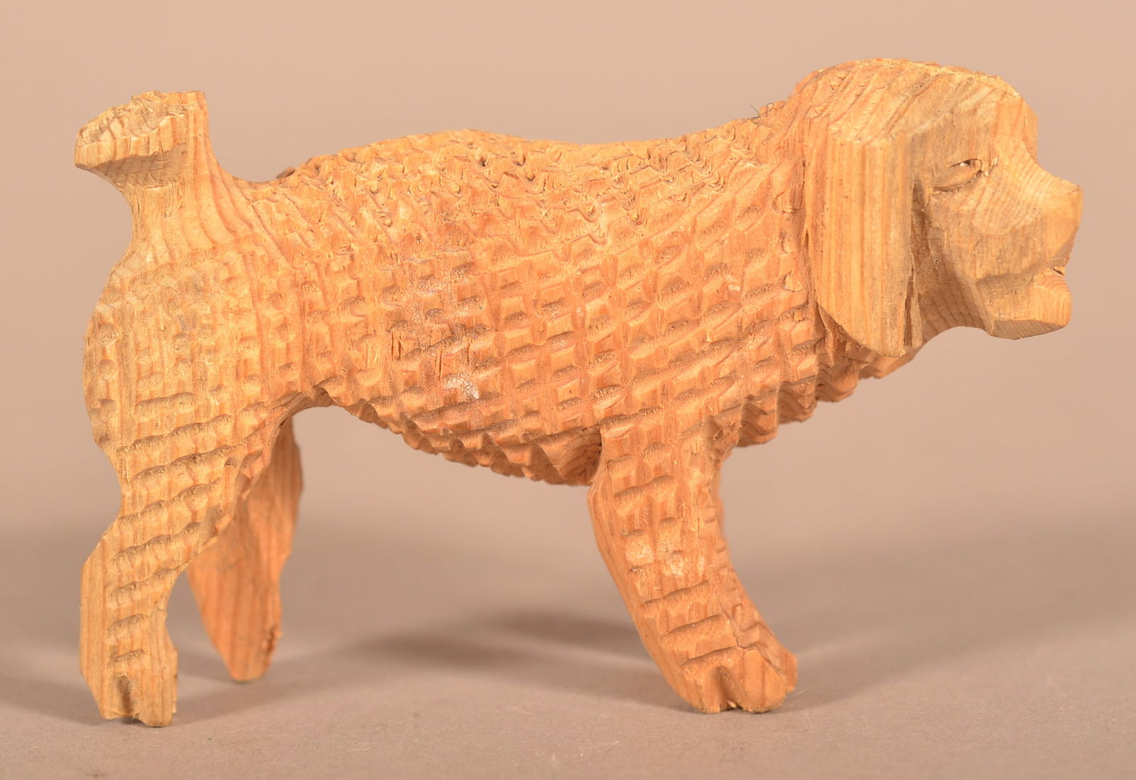 Folk Art Carved Dog Attributed to Aaron Mountz. (1 of 4)