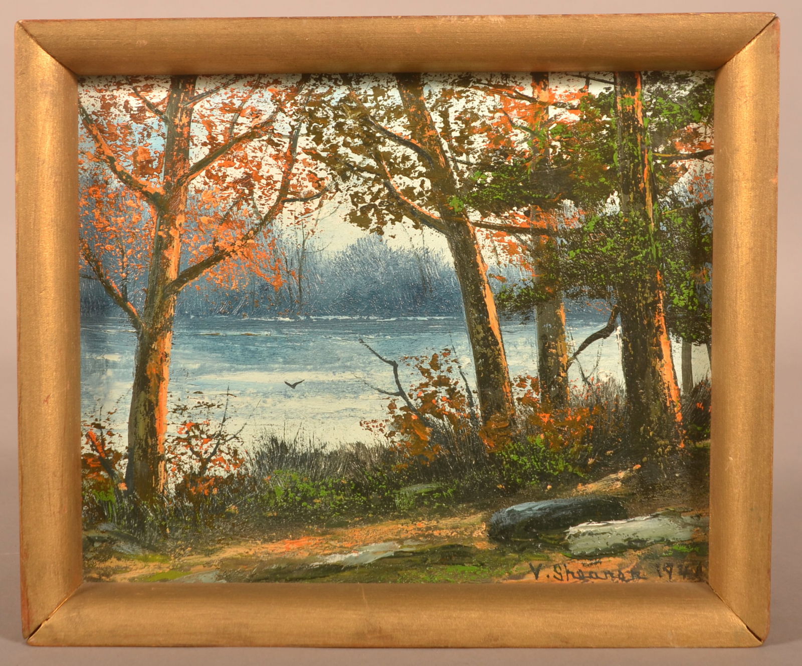 Victor Shearer Oil on Canvas Landscape Painting. (1 of 3)