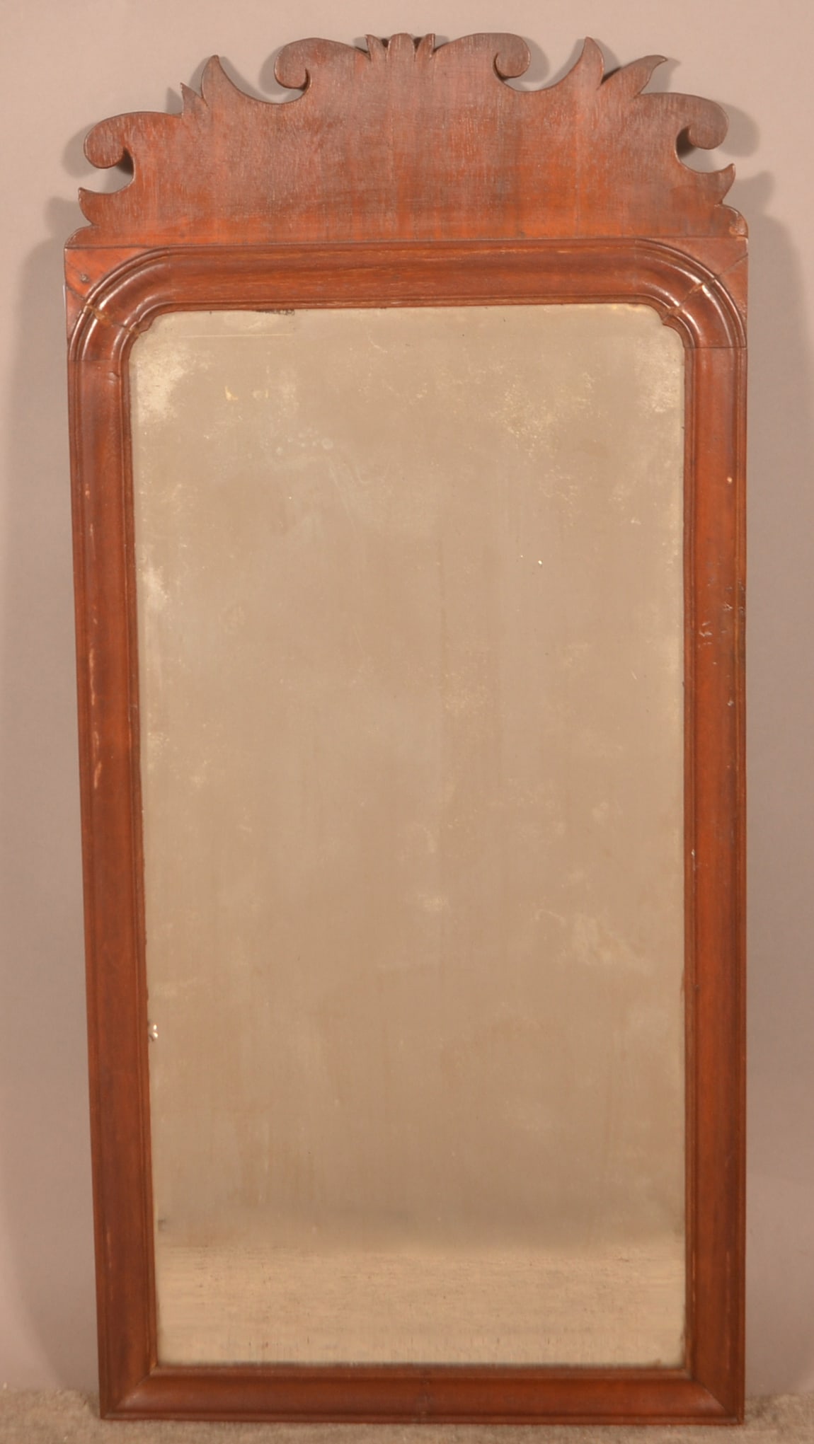 American Chippendale Mahogany Wall Mirror. (1 of 3)