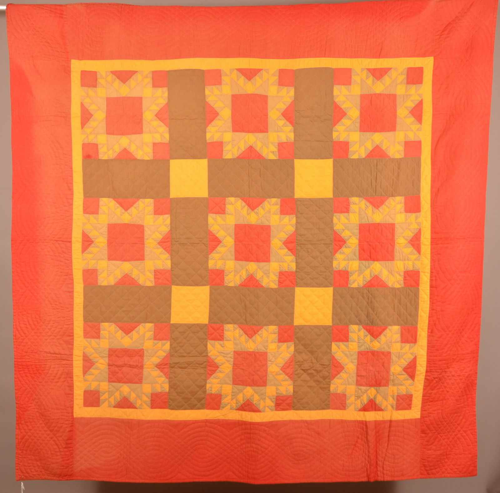 Antique Geometric Pattern Patchwork Quilt. (1 of 5)