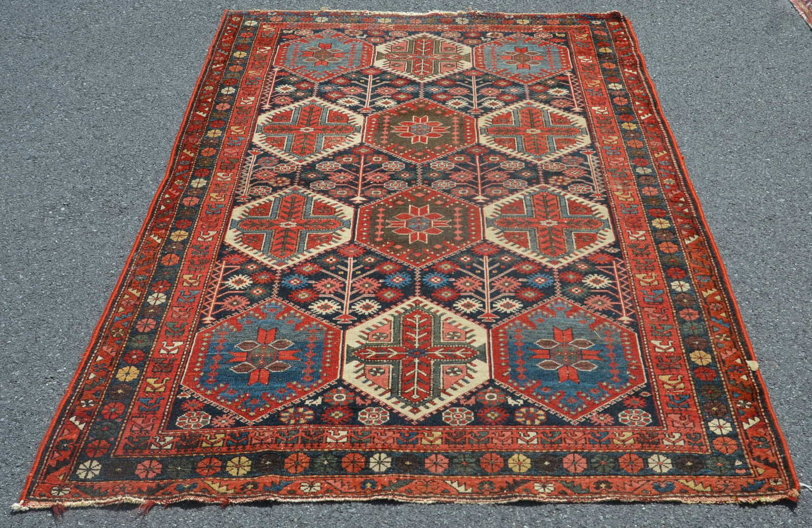Antique Geometric Pattern Oriental Area Rug. (1 of 6)