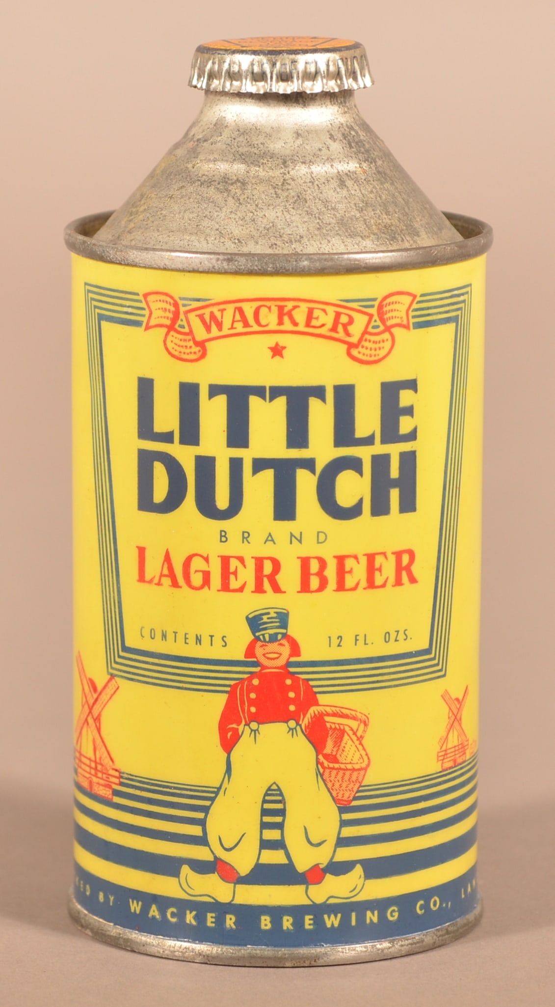 Rare Wacker Little Dutch Beer Cone-Top Can. (1 of 5)