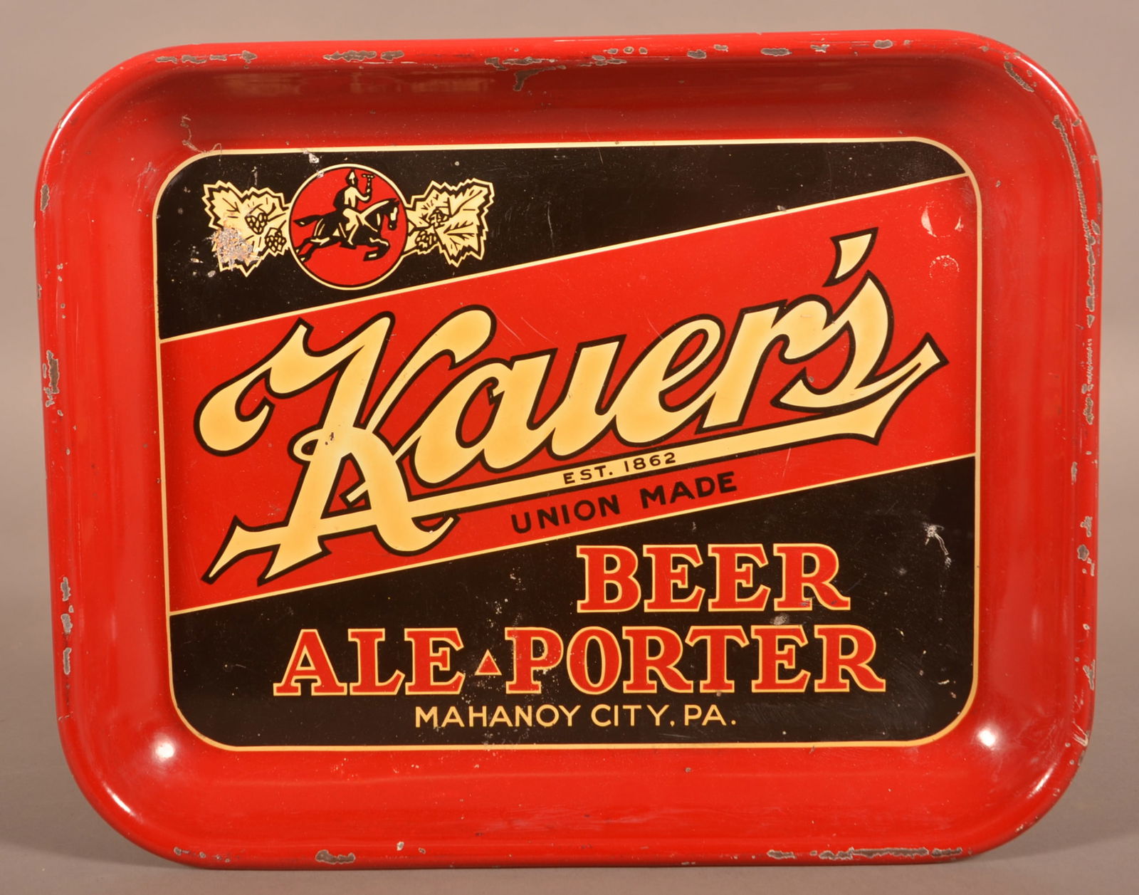 Kaier's Beer Tin Lithograph Advertising Serving Tray. (1 of 2)