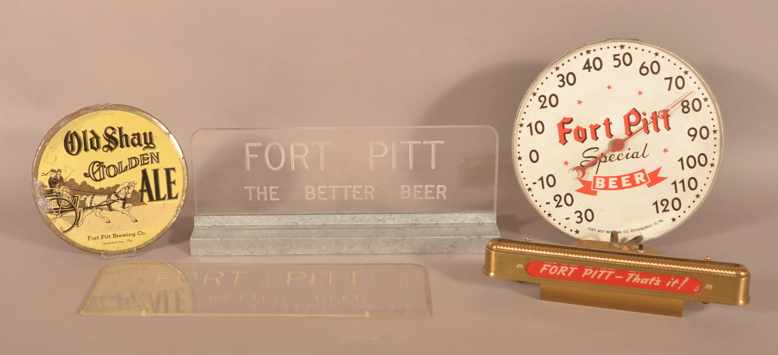 Lot of Vintage Fort Pitt Brewing Co. Advertising Items. (1 of 4)